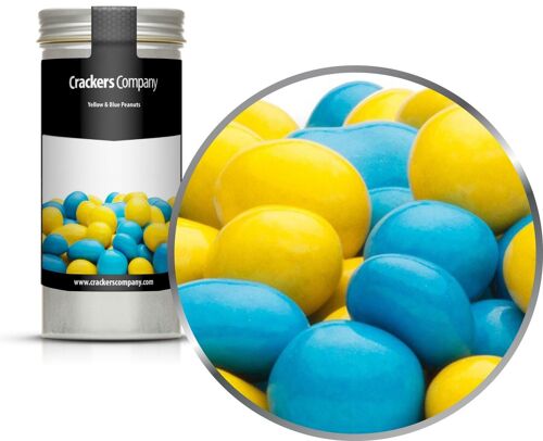 Yellow & Blue Peanuts. VPE mit 40 Stk. u. 110g Inhalt je Stk