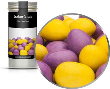 Cacahuètes jaunes et violettes. PU avec 40 pièces et 110g de contenu par p