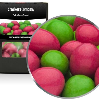 Pink & Green Peanuts. PU with 32 pieces and 110g content per piece