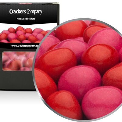 Pink & Red Peanuts. PU with 32 pieces and 110g content per piece