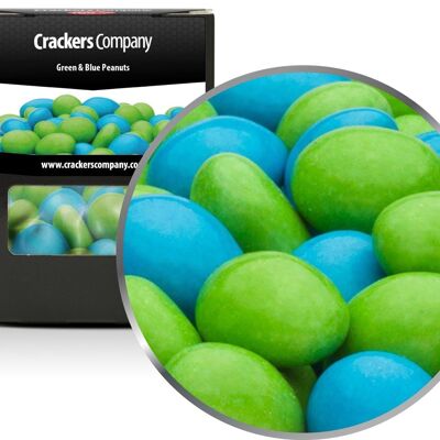 Cacahuetes verdes y azules. PU con 32 piezas y 110 g de contenido por pieza