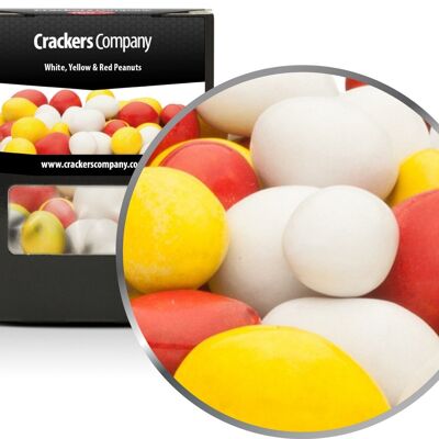 White, Yellow & Red Peanuts. PU with 32 pieces and 110g content