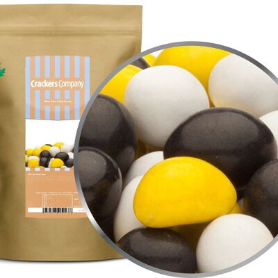 White, Yellow & Black Peanuts. PU with 8 pieces and 750g content