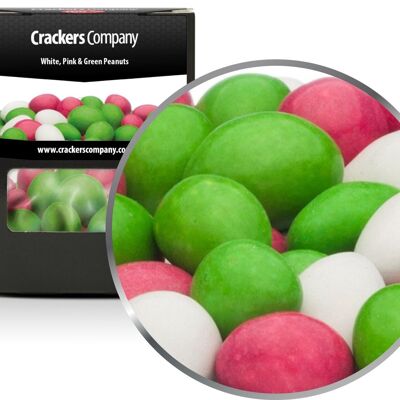 White, Pink & Green Peanuts. PU with 32 pieces and 110g content