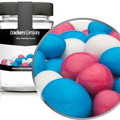 White, Pink & Blue Peanuts. PU with 45 pieces and 110g content j