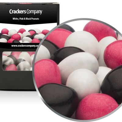 White, Pink & Black Peanuts. PU with 32 pieces and 110g content