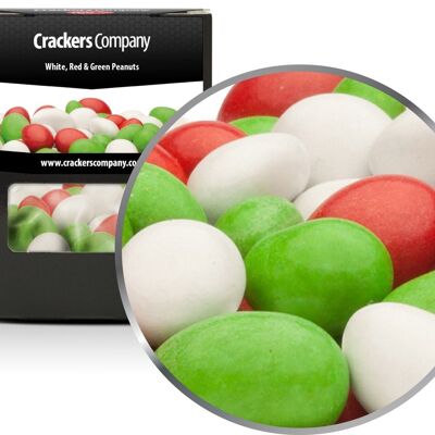 White, Red & Green Peanuts. PU with 32 pieces and 110g content j