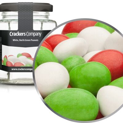 White, Red & Green Peanuts. PU with 25 pieces and 110g content j