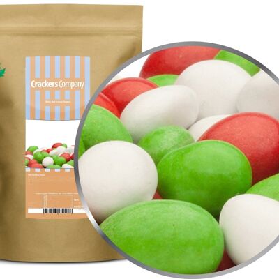 White, Red & Green Peanuts. PU with 8 pieces and 750g content each