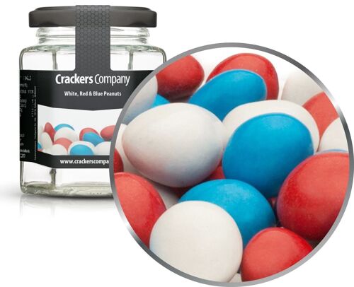 White, Red & Blue Peanuts. VPE mit 25 Stk. u. 110g Inhalt je