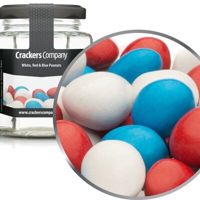 White, Red & Blue Peanuts. VPE mit 25 Stk. u. 110g Inhalt je