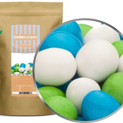 White, Green & Blue Peanuts. PU with 8 pieces and 750g content j