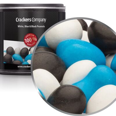 White, Blue & Black Peanuts. PU with 36 pieces and 110g content