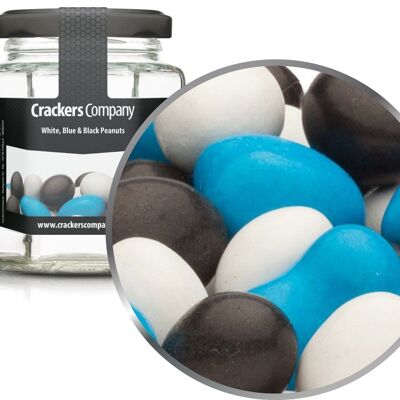 White, Blue & Black Peanuts. PU with 25 pieces and 110g content