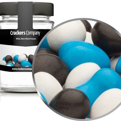 White, Blue & Black Peanuts. PU with 45 pieces and 110g content