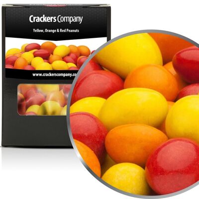 Cacahuetes amarillos, naranjas y rojos. PU con 32 piezas y contenido de 110g