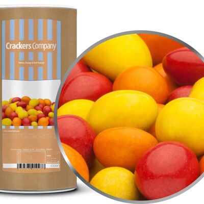 Yellow, Orange & Red Peanuts. PU with 9 pieces and 950g content