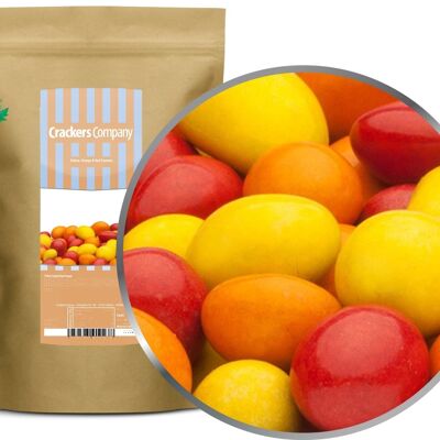 Yellow, Orange & Red Peanuts. PU with 8 pieces and 750g content