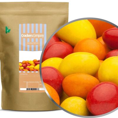 Yellow, Orange & Red Peanuts. PU with 8 pieces and 750g content