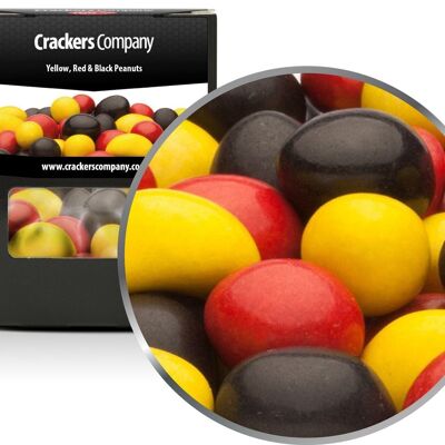 Yellow, Red & Black Peanuts. PU with 32 pieces and 110g content