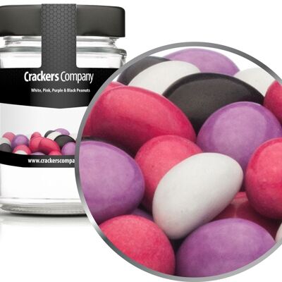 White, Pink, Purple & Black Peanuts. PU with 45 pieces and 110g