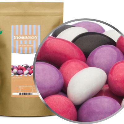 White, Pink, Purple & Black Peanuts. PU with 8 pieces and 750g