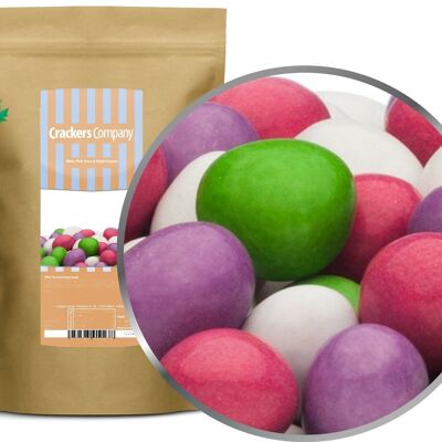 White, Pink, Green & Purple Peanuts. PU with 8 pieces and 750g