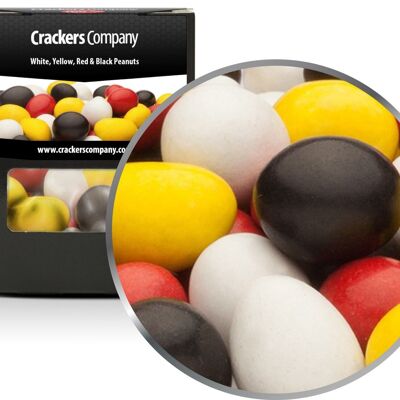 White, Yellow, Red & Black Peanuts. PU with 32 pieces and 110g