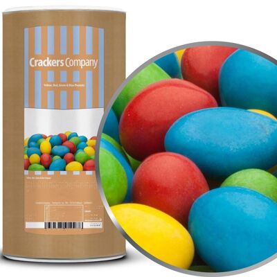 Yellow, Red, Green & Blue Peanuts. PU with 9 pieces and 950g In