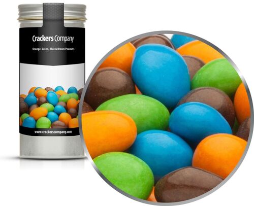 Orange, Green, Blue & Brown Peanuts. VPE mit 40 Stk. u. 110g