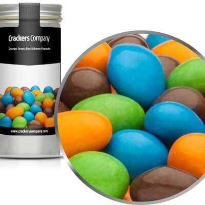 Orange, Green, Blue & Brown Peanuts. PU with 40 pieces and 110g