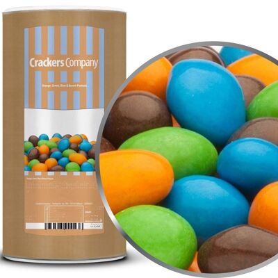 Orange, Green, Blue & Brown Peanuts. PU with 9 pieces and 950g