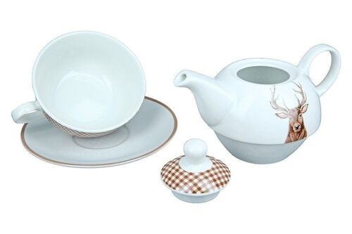 Porzell Tea for one "Hirschbüste" VE 4103