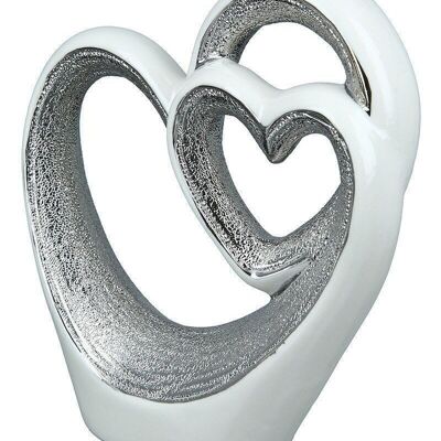 Sculpture en porcelaine "Coeur dans le coeur" VE 6362