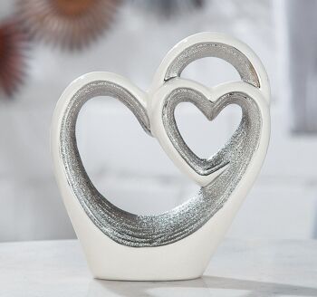 Sculpture en porcelaine "Coeur dans le coeur" VE 6362 2