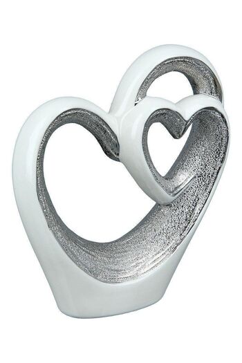 Sculpture en porcelaine "Coeur dans le coeur" VE 6362 3