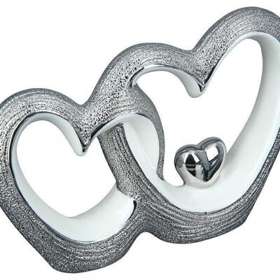 Porcelain sculpture "heart couple" with heart VE 4364