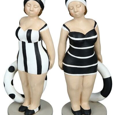 Figura poli "Becky" nero/bianco PU 4 so388