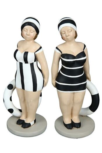Figurine poly "Becky" noir/blanc PU 4 so388 1