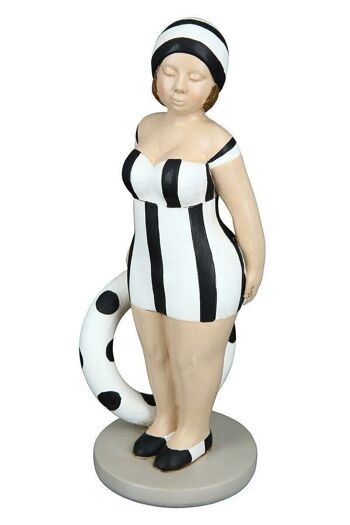 Figurine poly "Becky" noir/blanc PU 4 so388 3