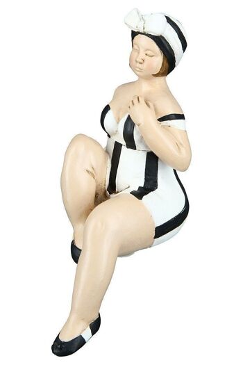 Figurine poly "Becky" noir/blanc UE 6 so389 3