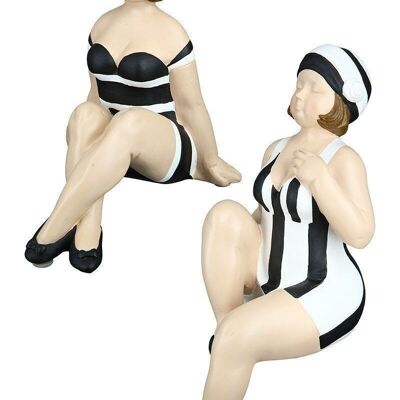 Figura poli "Becky" nero/bianco PU 2 so390