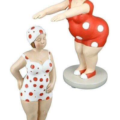 Poly Figur "Becky" rot/weiß VE 4 so392