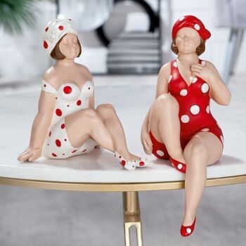 Figurine poly "Becky" rouge/blanc PU 2 so394 2