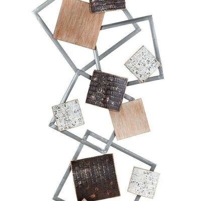 Metal MDF wall relief "Squares" 406