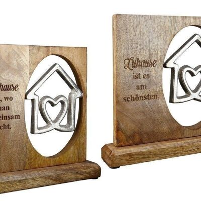 Wooden frame with message "Home" VE 4 so412