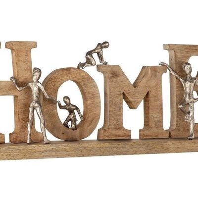 Wood lettering "HOME" mango wood433