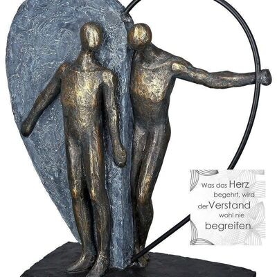 Sculpture en métal poly "Heartbeat" 526