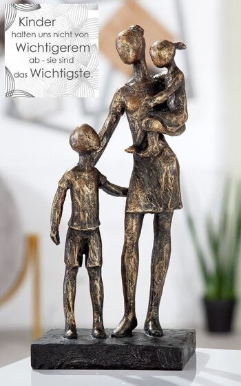 Sculpture poly "Mère avec enfants"529 2