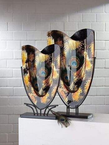 Vase décoratif d'art en verre Peacock579 2